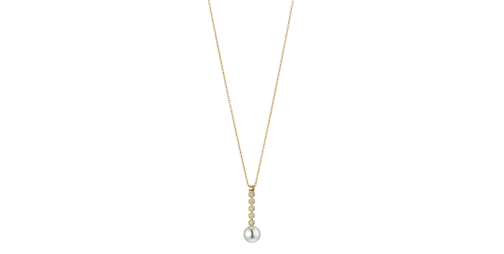 Náhrdelník s diamantmi a perlou Neoclassic