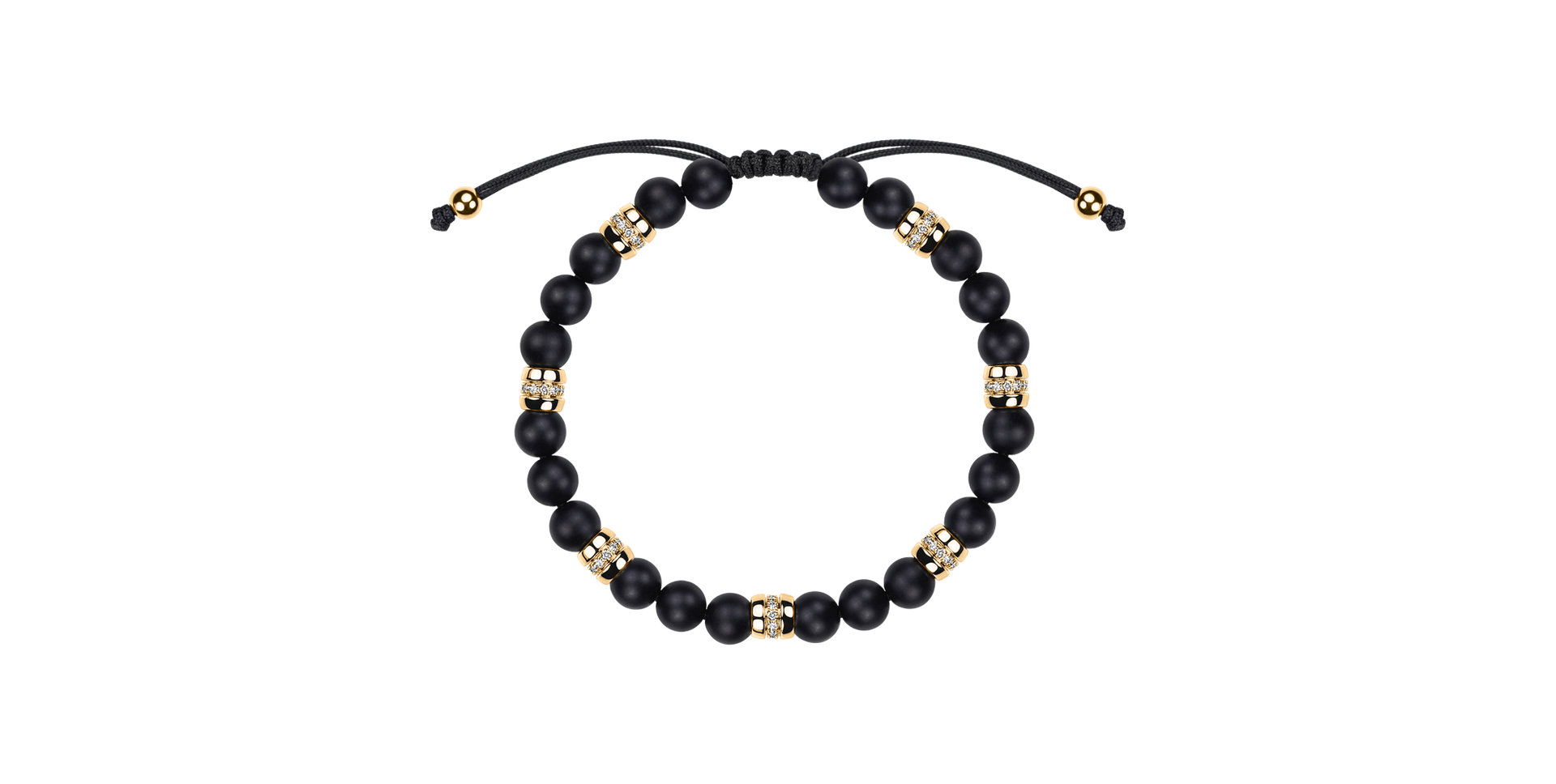 Náramok s diamantmi a achátmi Eclipse String