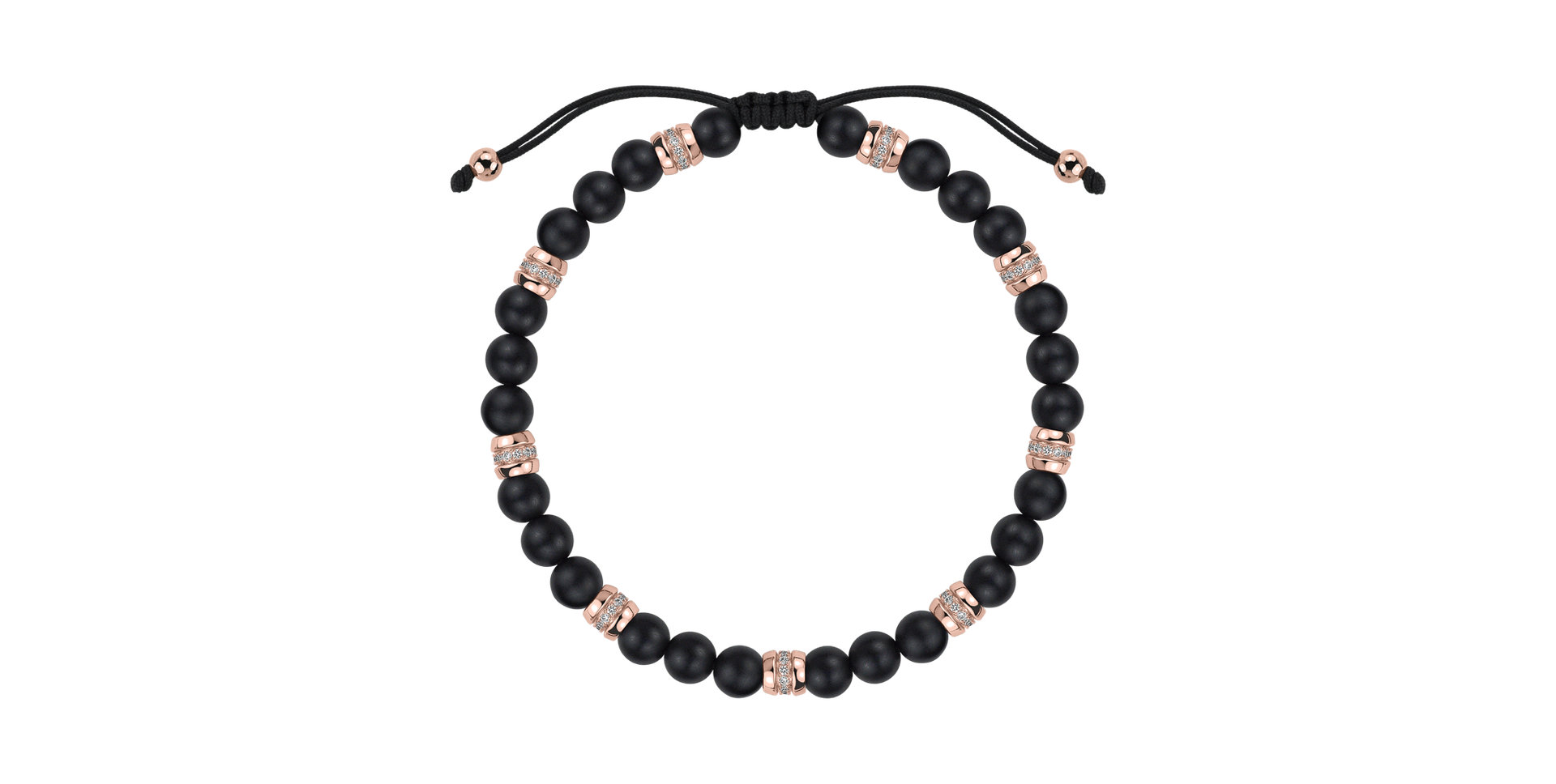 Náramok s diamantmi a achátmi Eclipse String