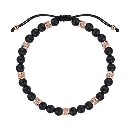 Náramok s diamantmi a achátmi Eclipse String