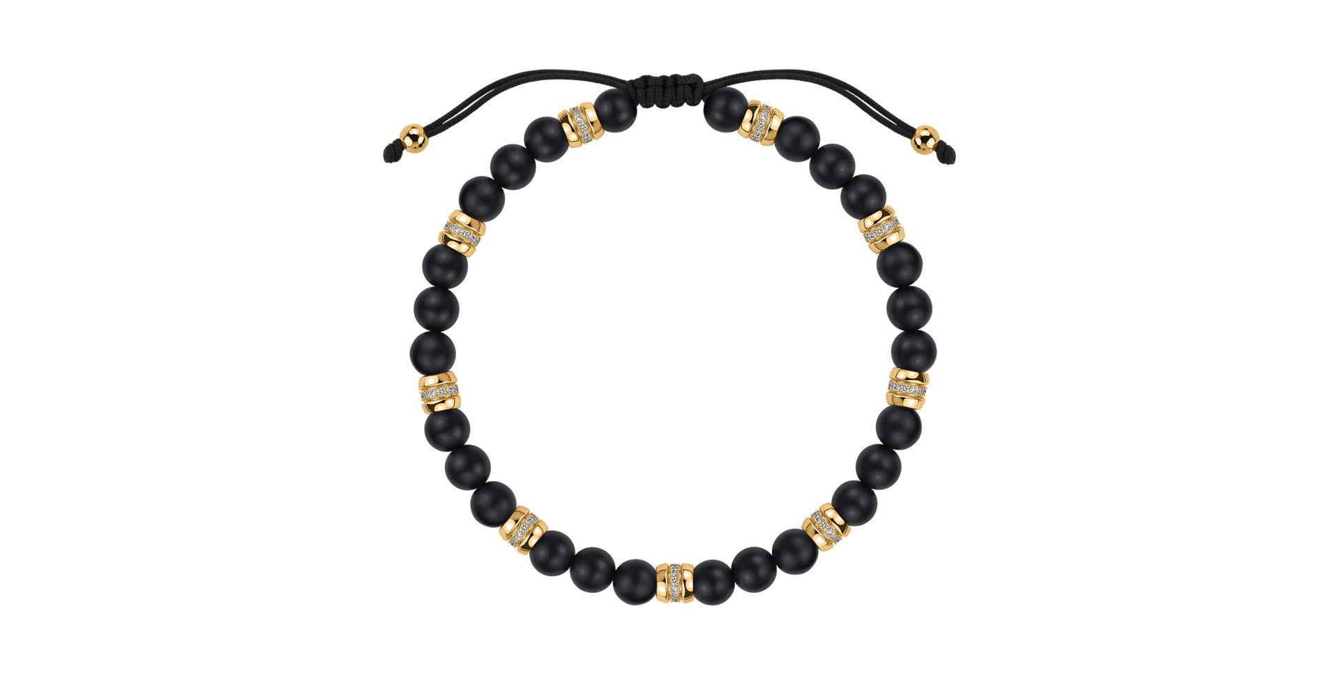 Náramok s diamantmi a achátmi Eclipse String