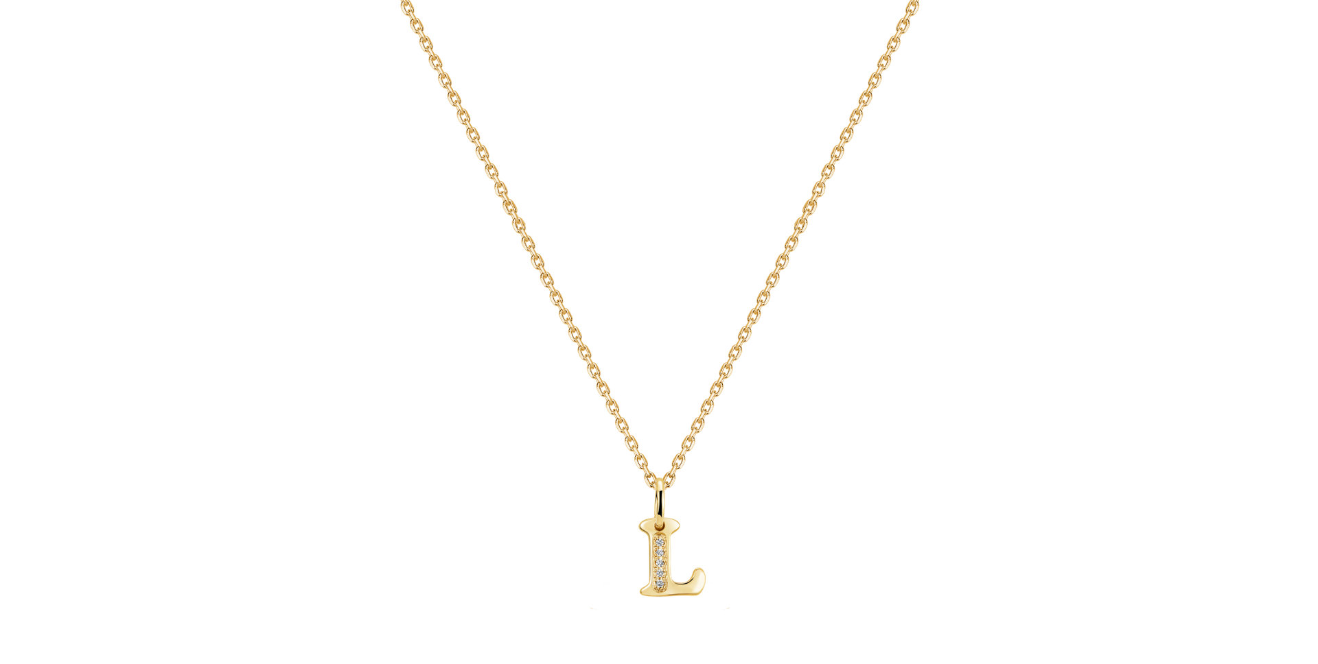 Náhrdelník s diamantmi Dream Letter L