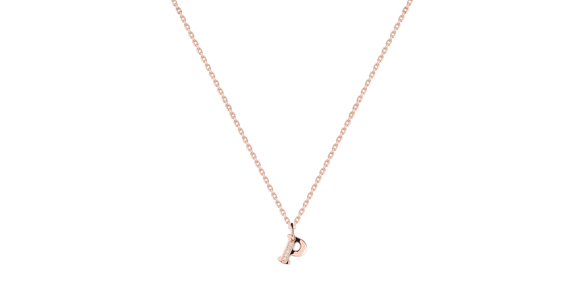 Náhrdelník s diamantmi Dream Letter P