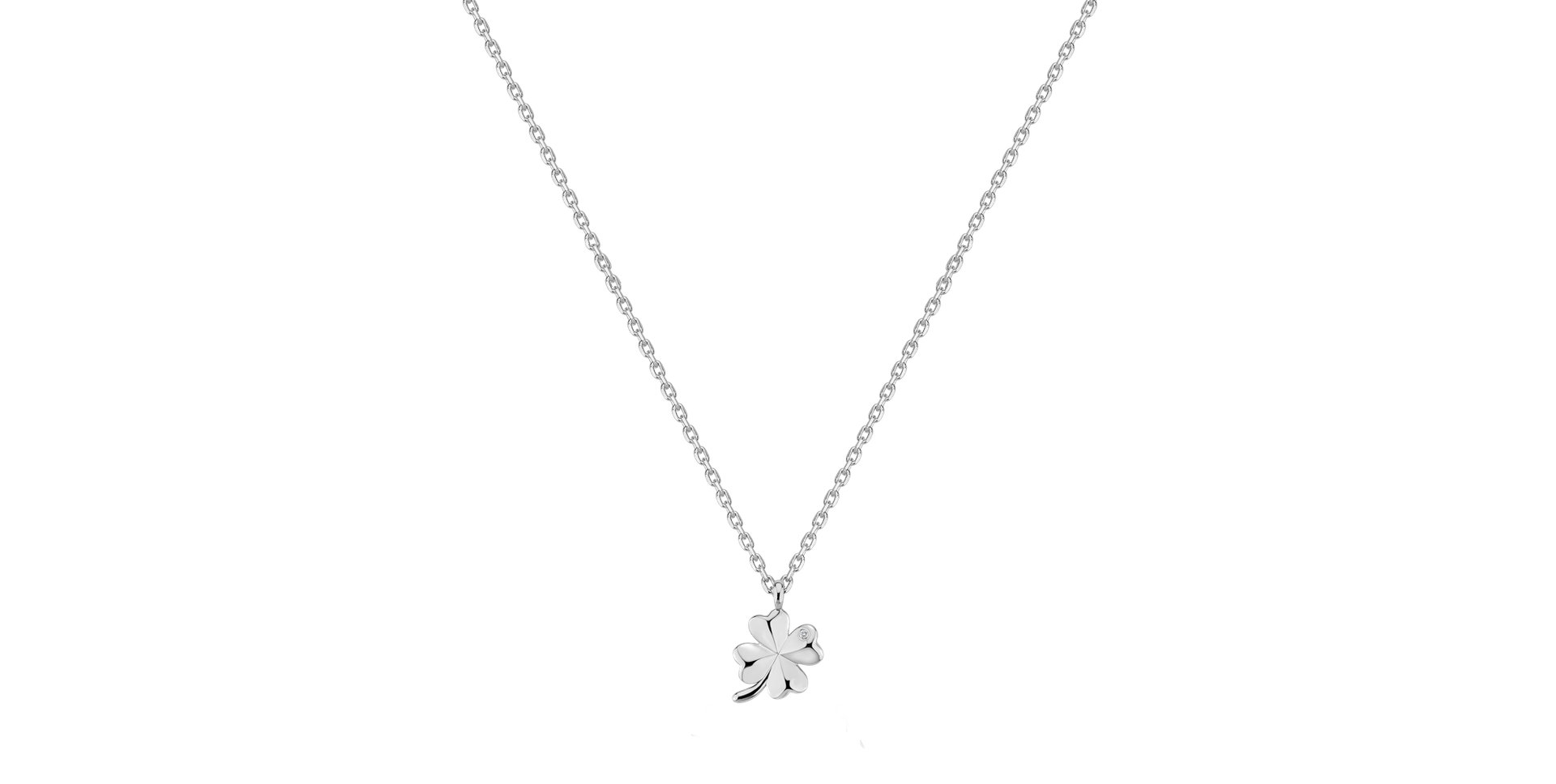 Náhrdelník s diamantom Leaf of Luck