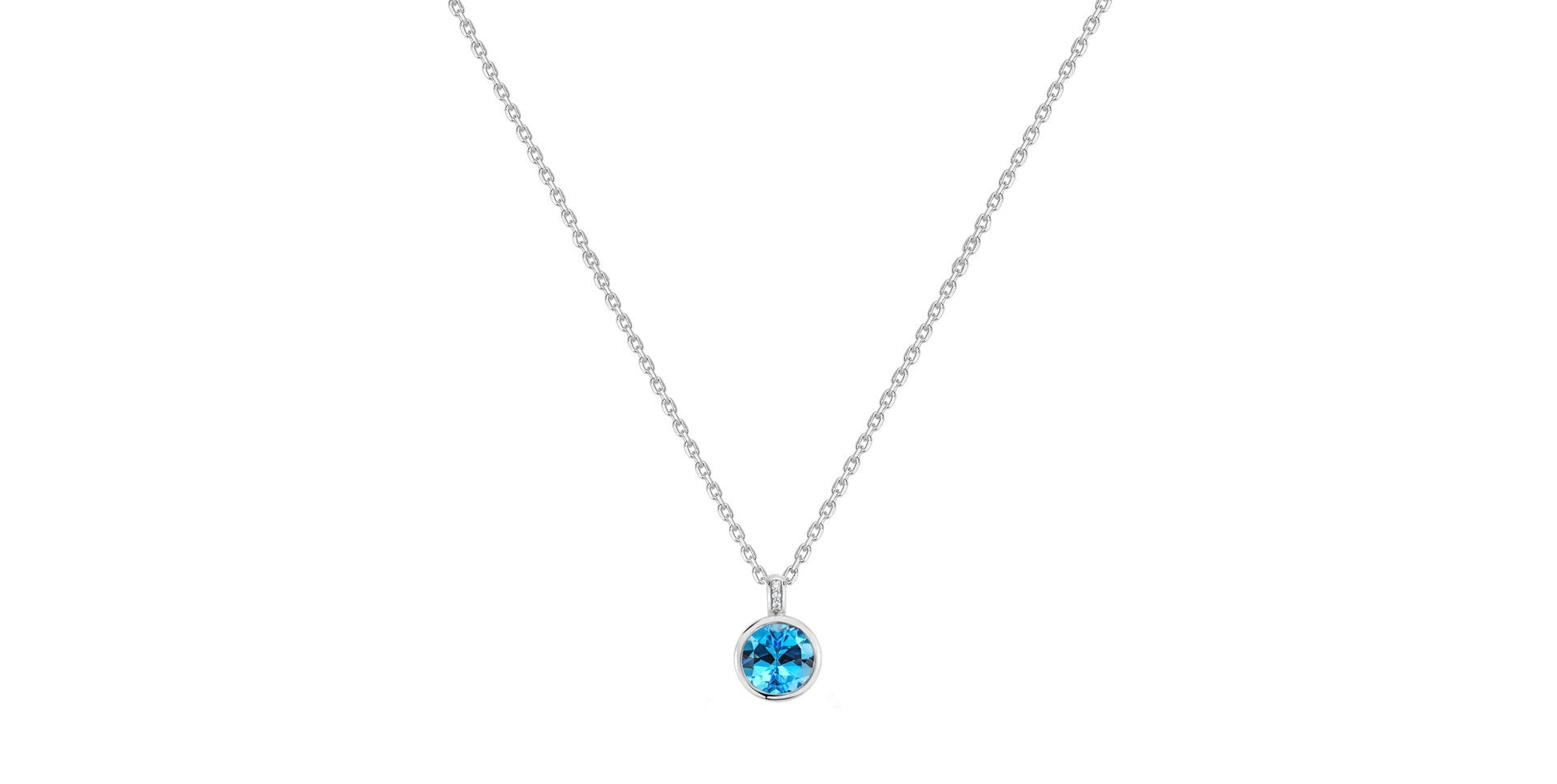 Náhrdelník s diamantmi a topásom Regal Elegance