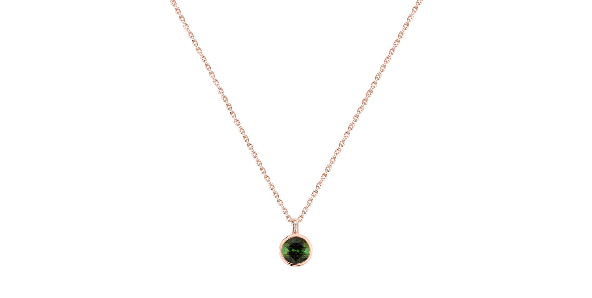 Náhrdelník s diamantmi a turmalínom Regal Elegance