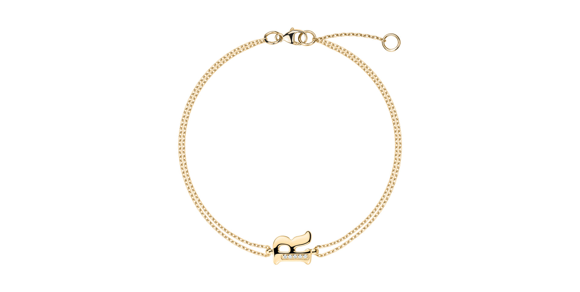 Náramok s diamantmi Alluring Letter