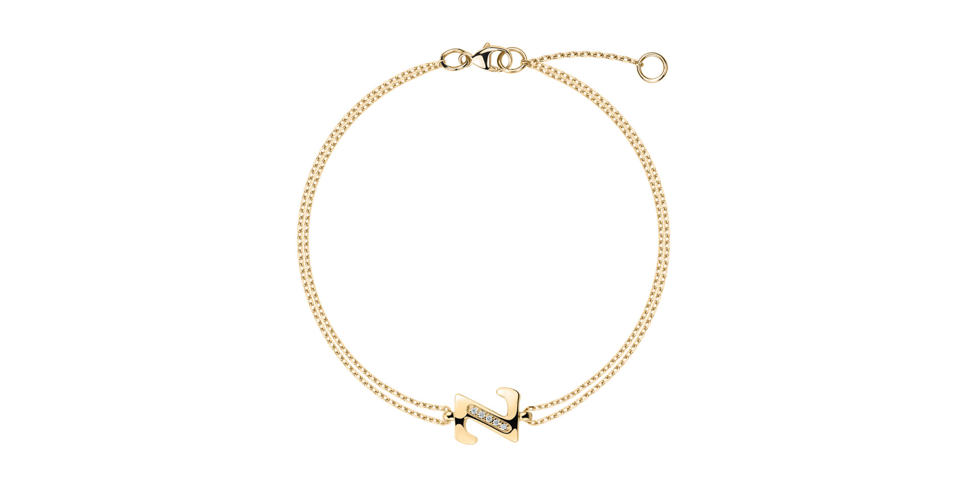 Náramok s diamantmi Alluring Letter