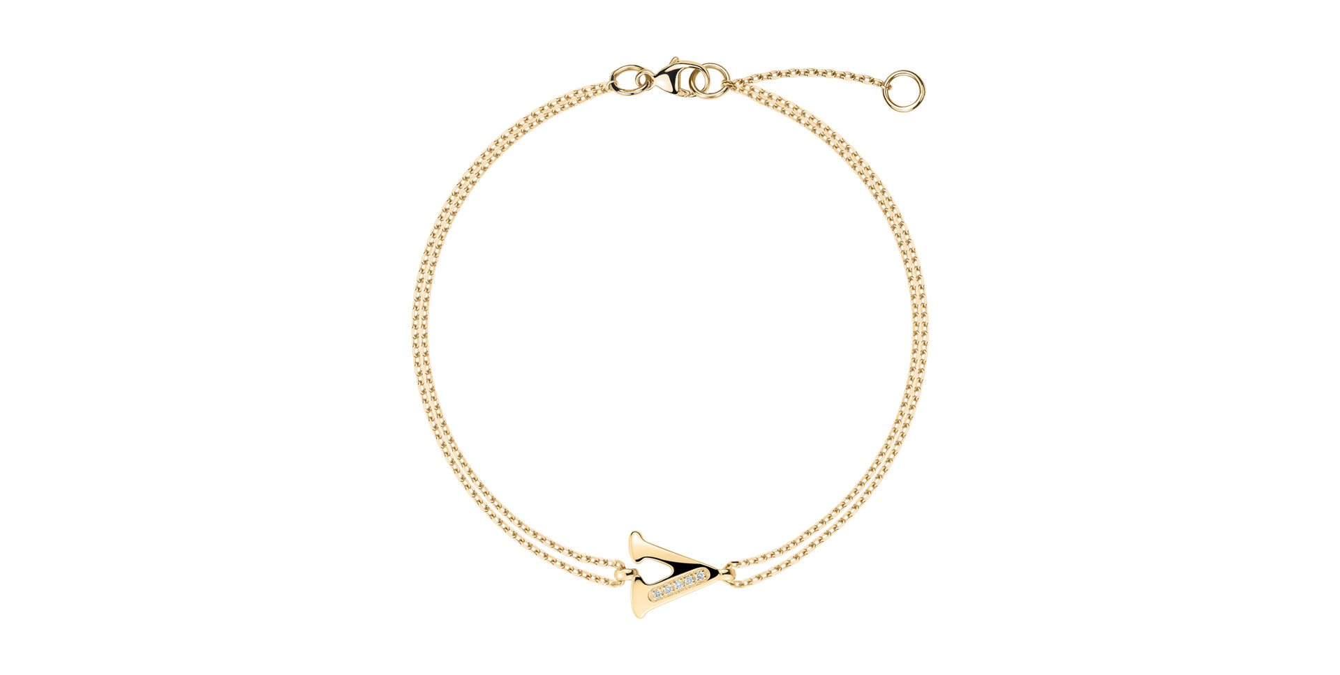 Náramok s diamantmi Alluring Letter