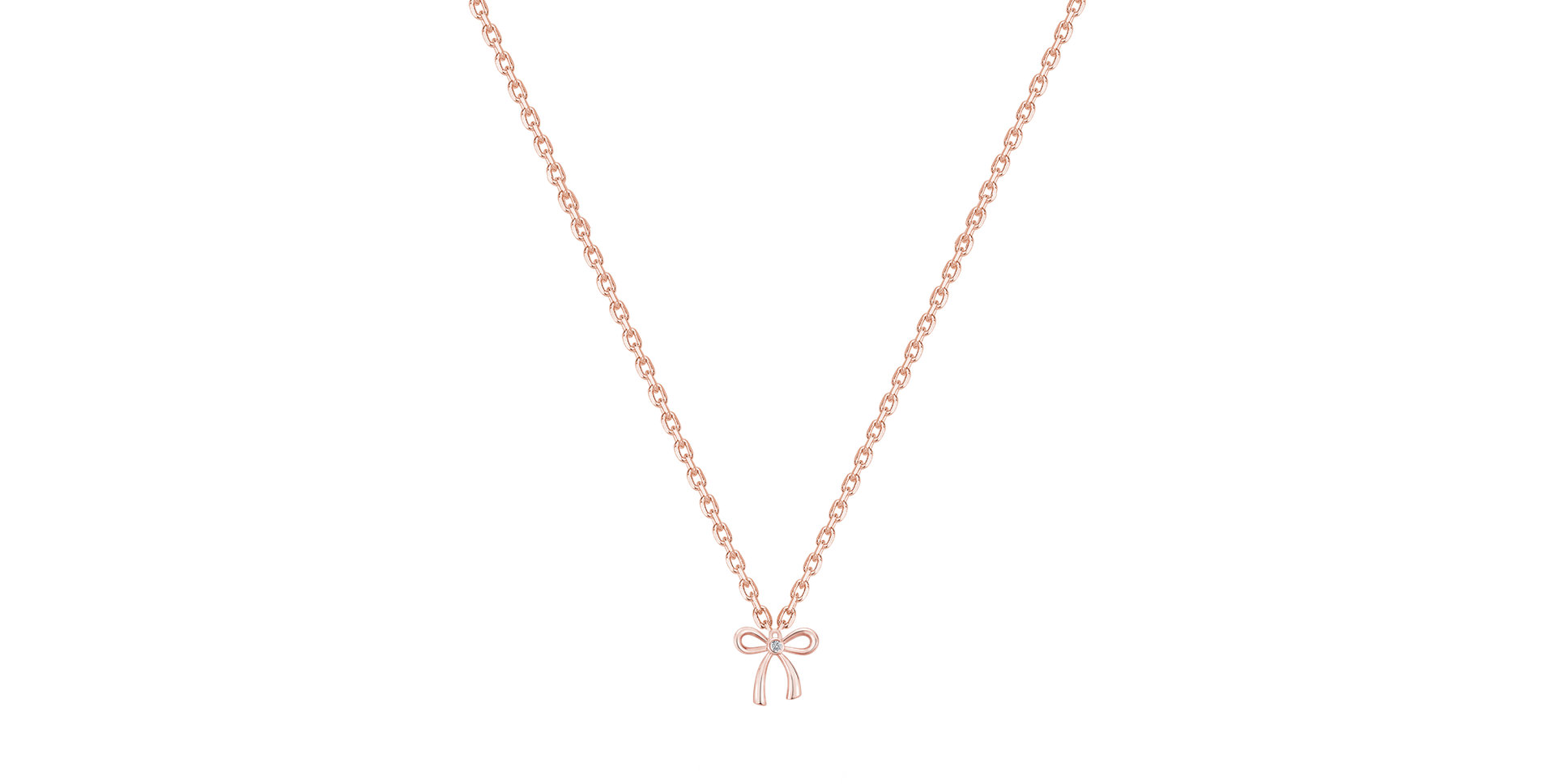 Náhrdelník s diamantom Brilliant Bow