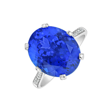 Prsteň s diamantmi a tanzanitom Fairytale Seraph