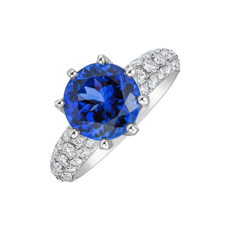 Prsteň s diamantmi a tanzanitom Adorned Soul