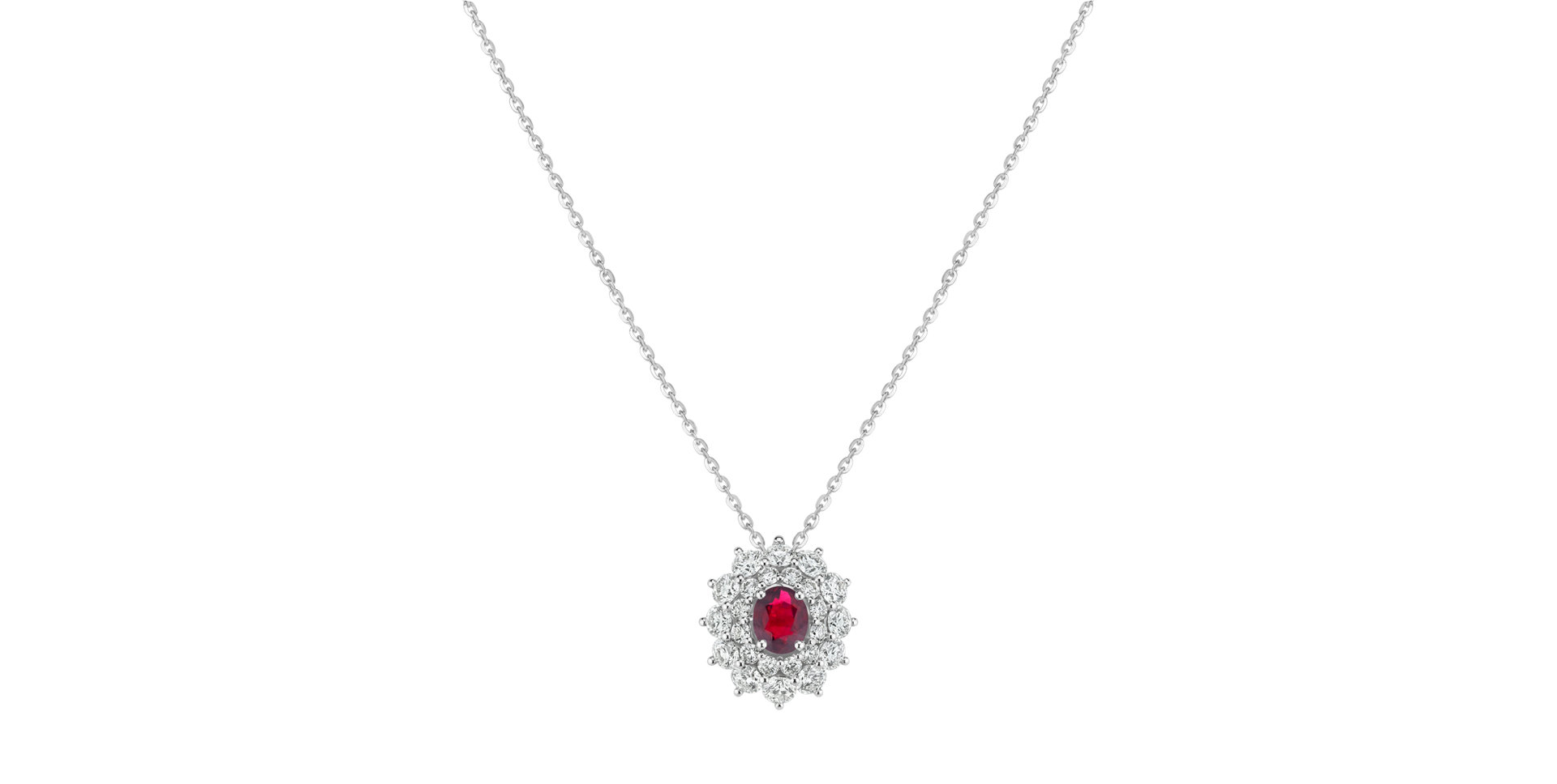 Náhrdelník s diamantmi a rubínom Queen of Ruby