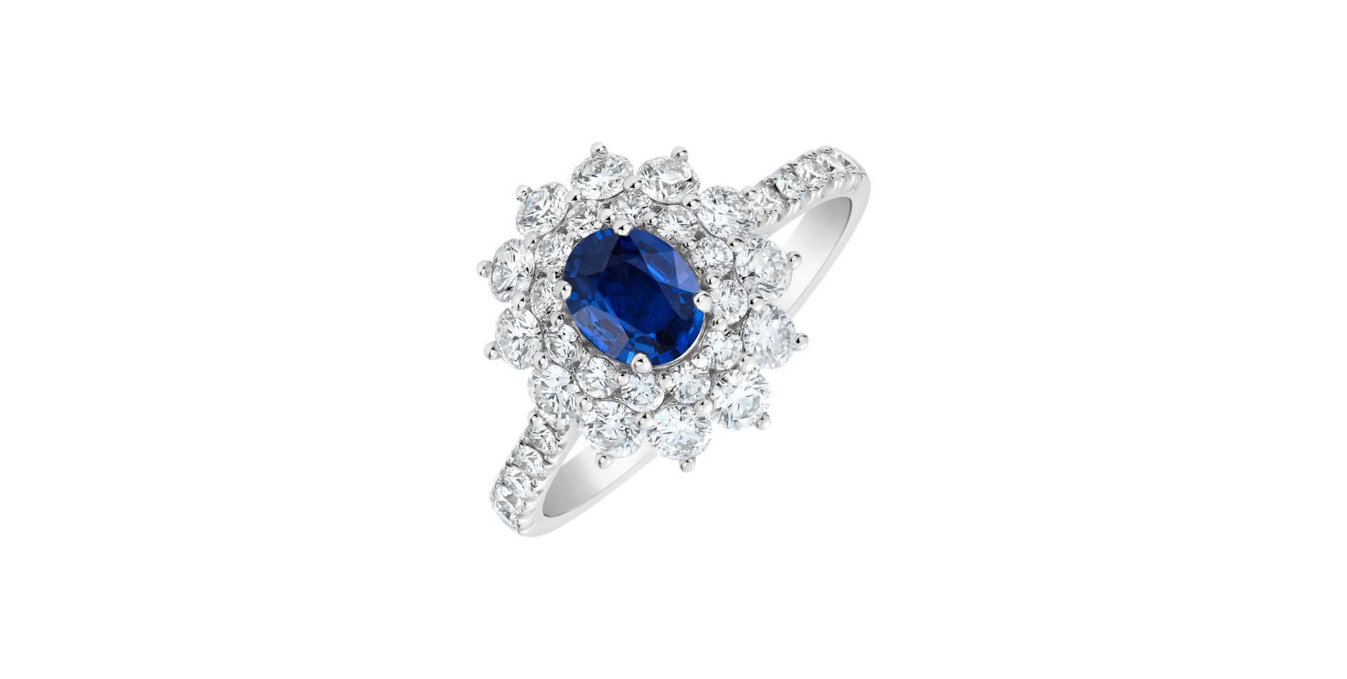 Prsteň s diamantmi a zafírom Queen of Sapphire