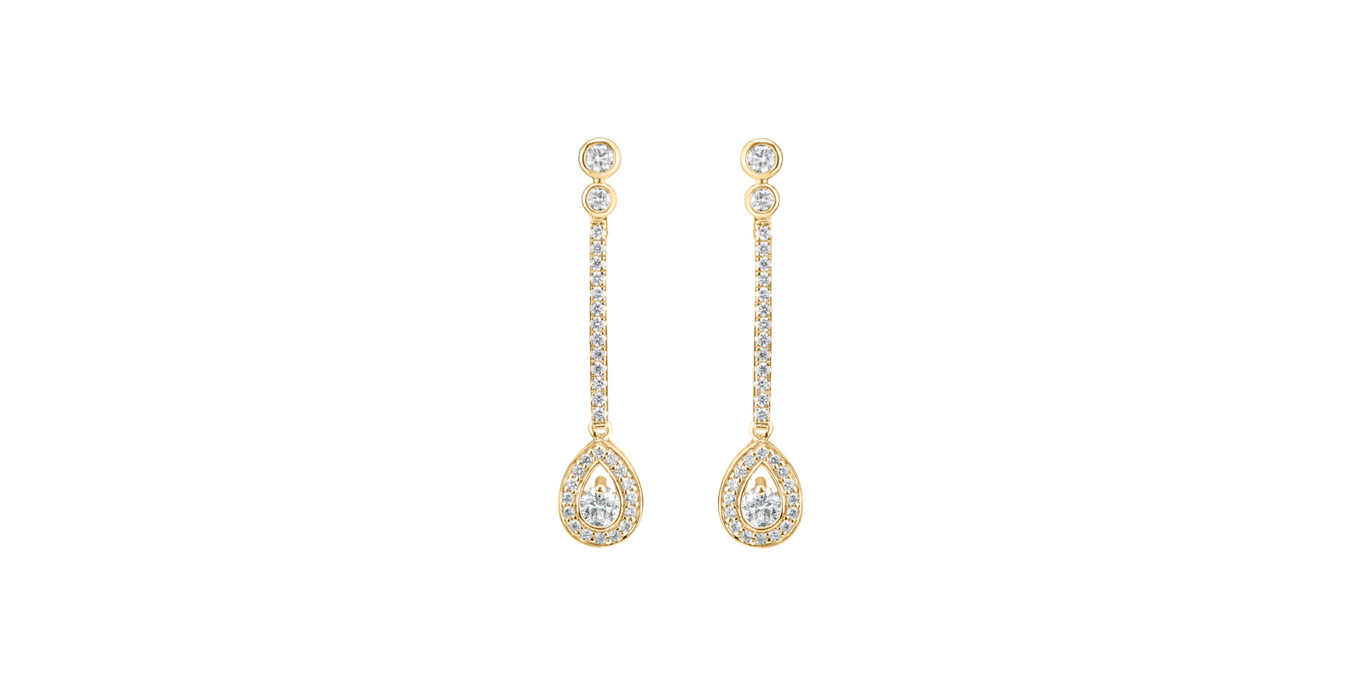 Náušnice s diamantmi Glamour Drop