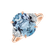 Prsteň s diamantmi a akvamarínom Dynasty Gem3