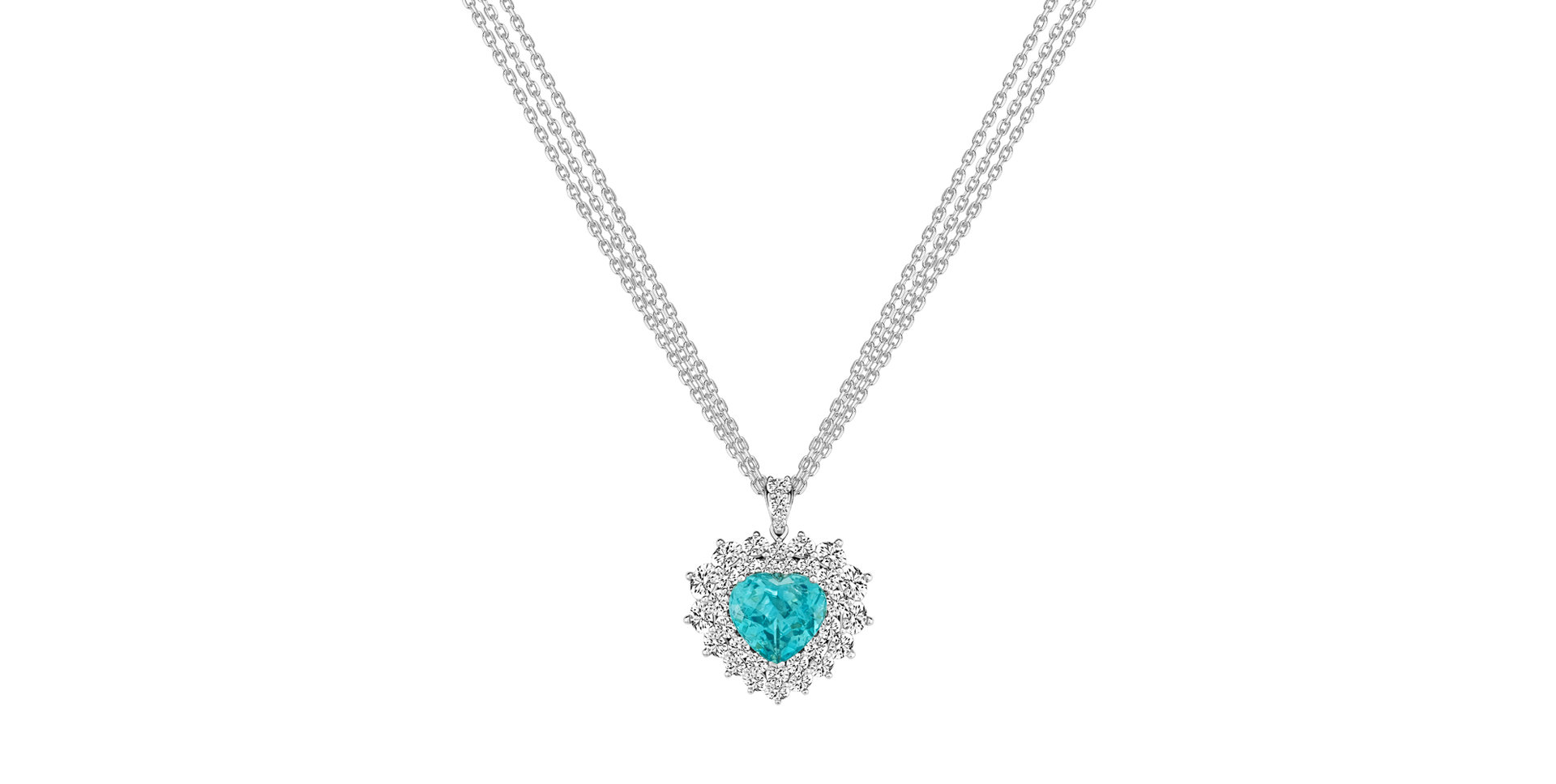 Náhrdelník s diamantmi a paraibou Monarchy of Paraiba