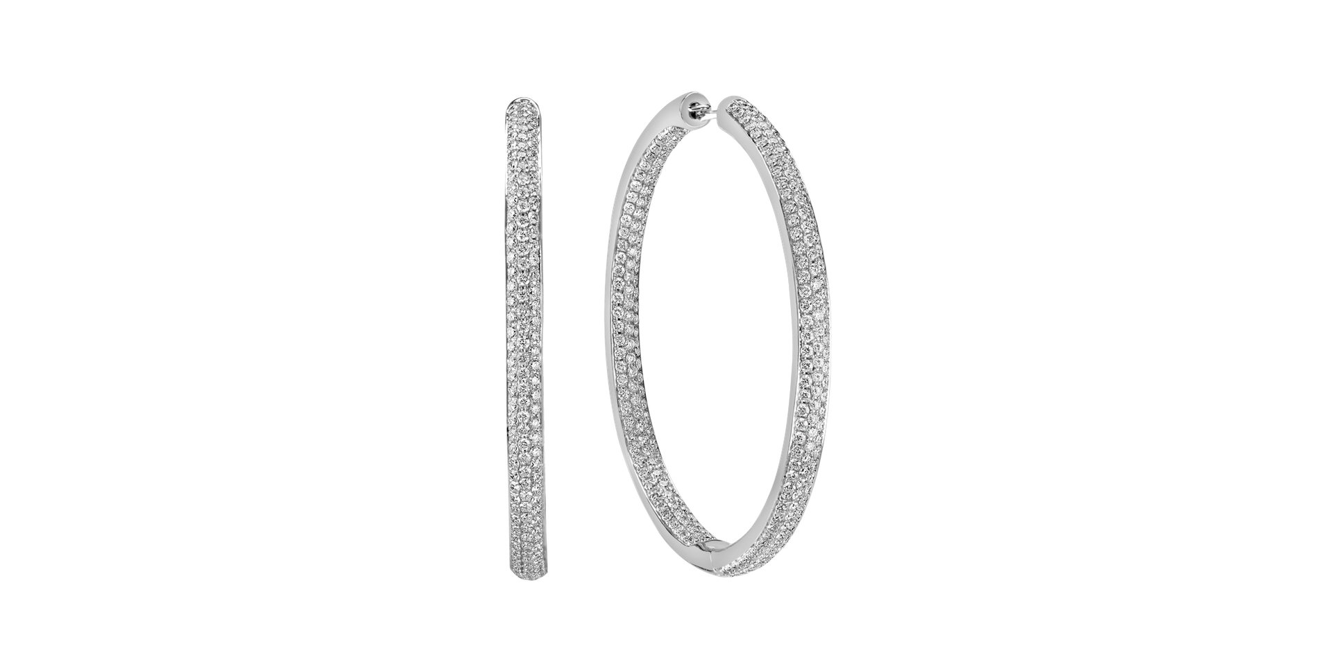 Náušnice s diamantmi Luxury Circles