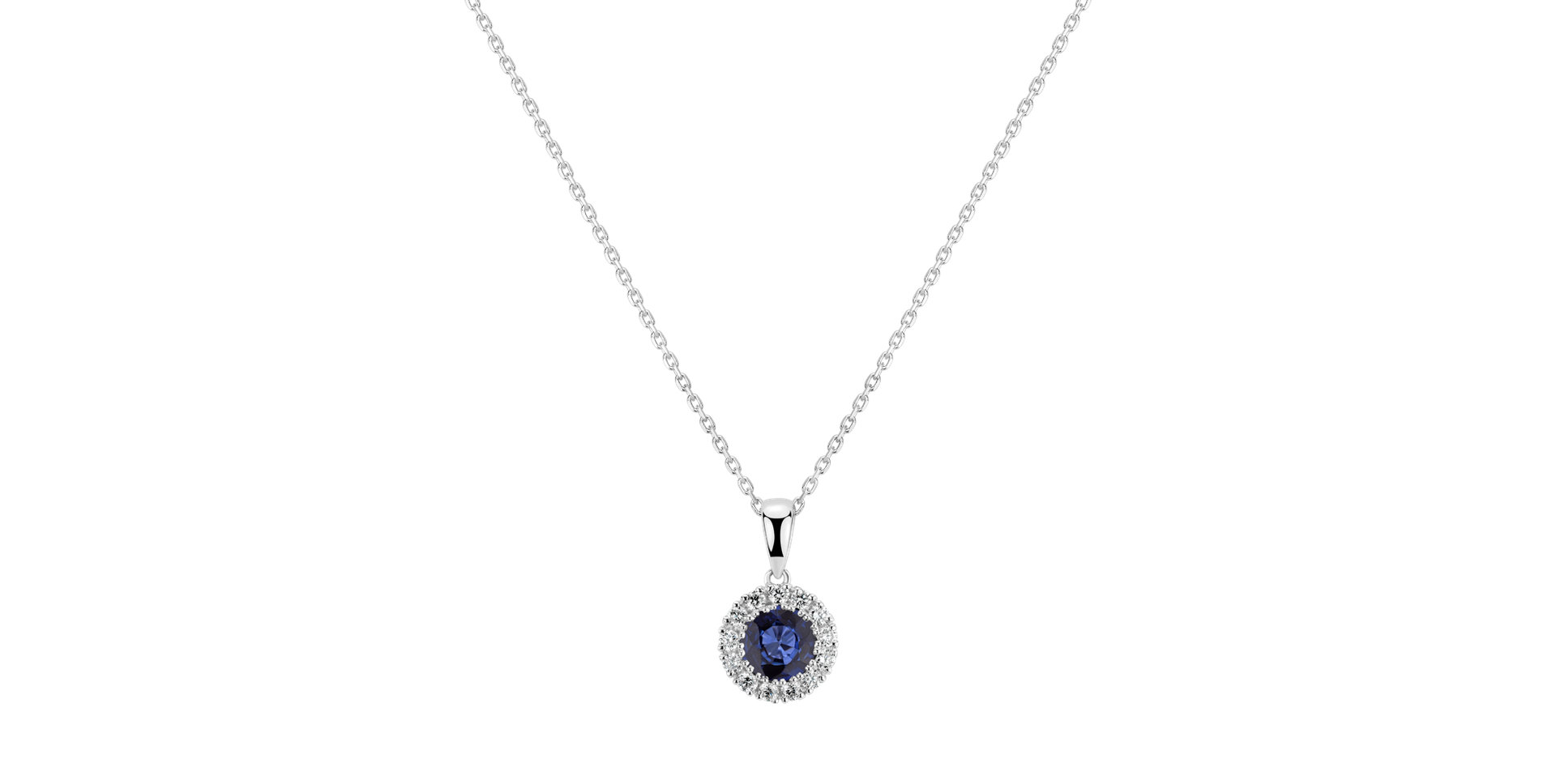 Přívěsok so zafírom a diamantmi Sapphire Eye