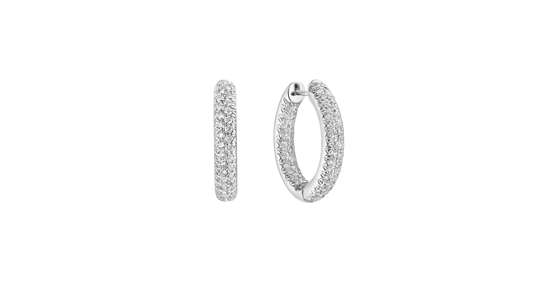 Náušnice s diamantmi Shiny Night