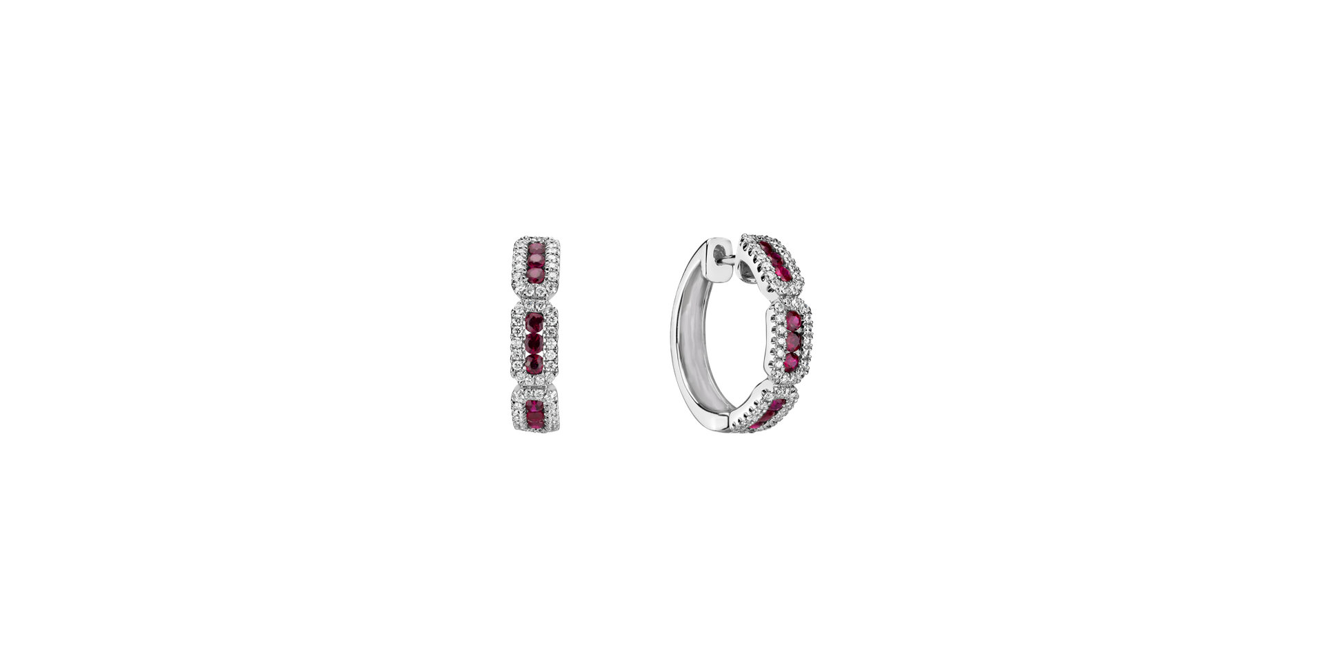 Náušnice s diamantmi a rubínmi Kennedy
