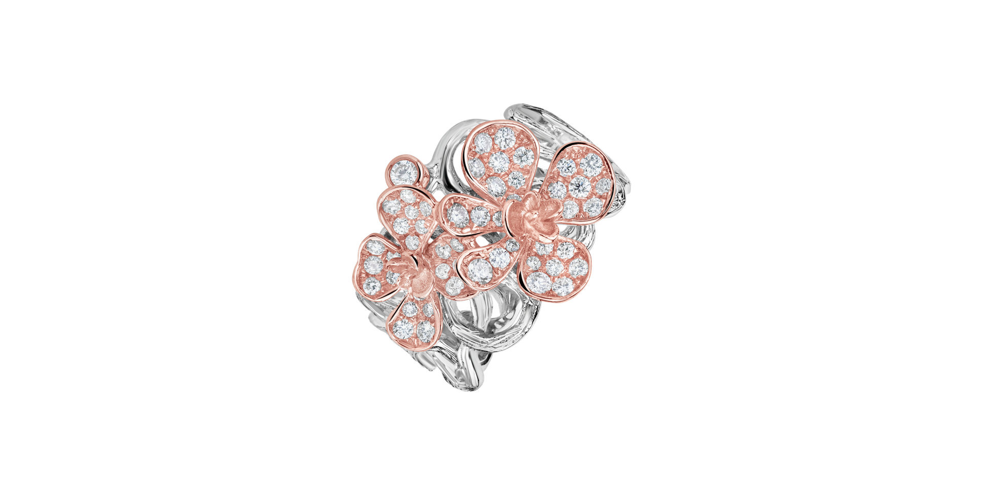 Prsteň s diamantmi Gold Violet