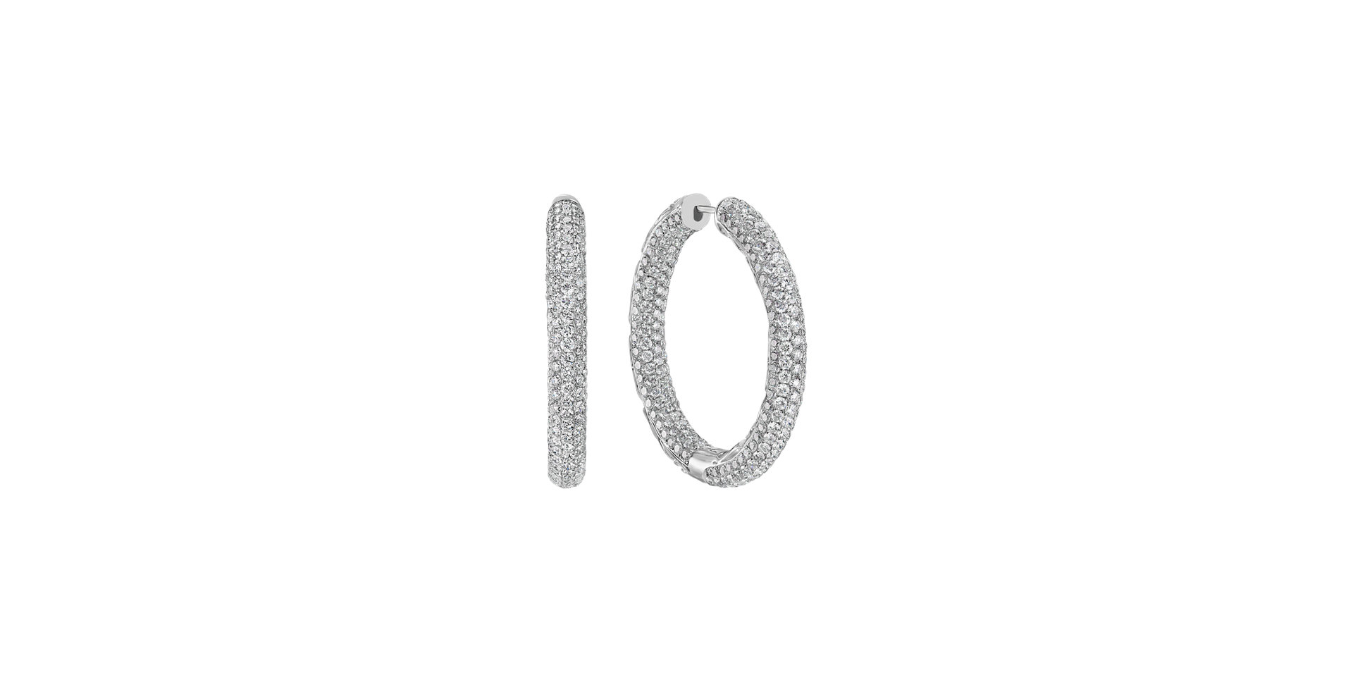 Náušnice s diamantmi Sparkling Circle