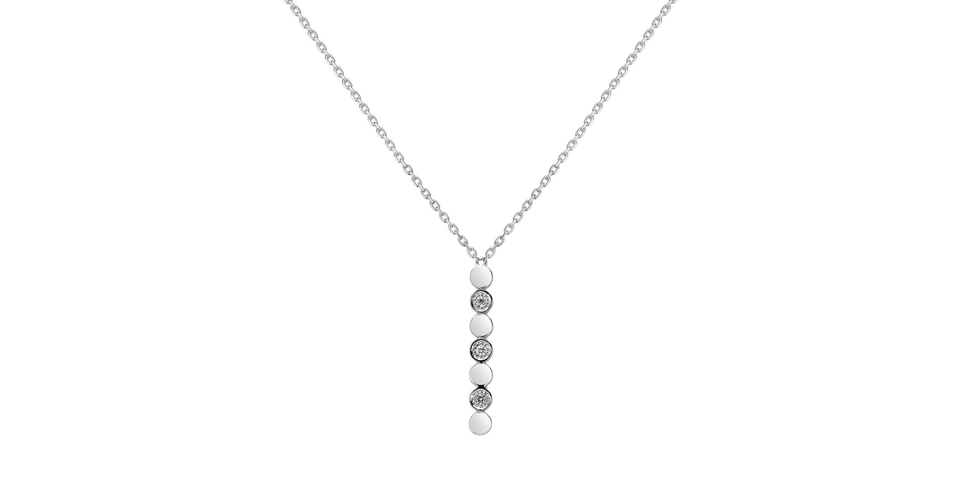 Náhrdelník s diamantmi Long Shiny Dots