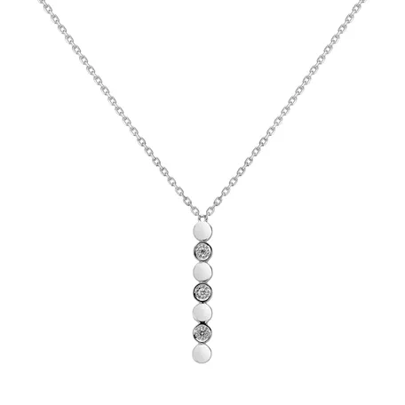 Náhrdelník s diamantmi Long Shiny Dots
