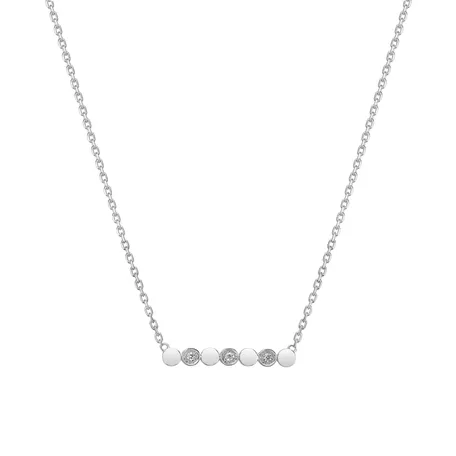 Náhrdelník s diamantmi Long Glossy Dots