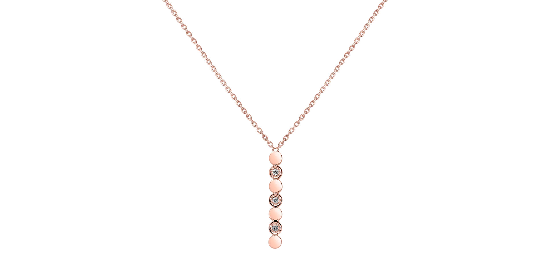 Náhrdelník s diamantmi Long Shiny Dots