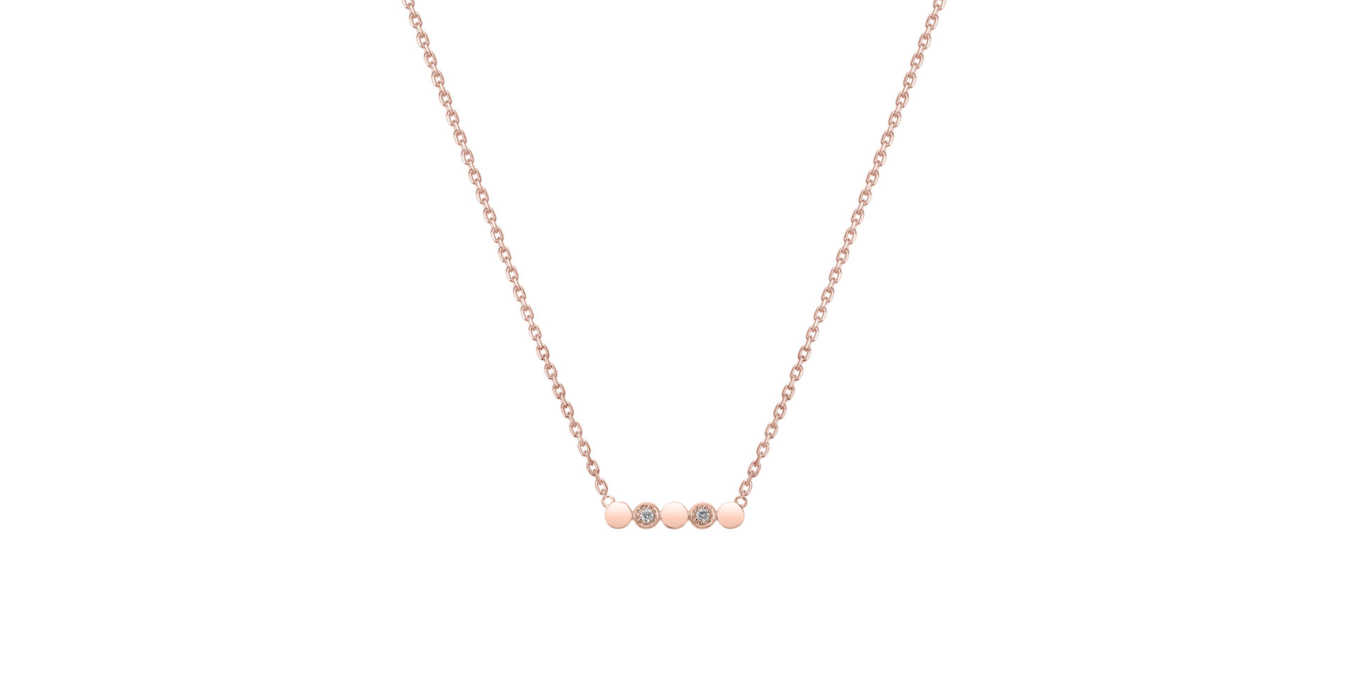 Náhrdelník s diamantmi Glossy Dots