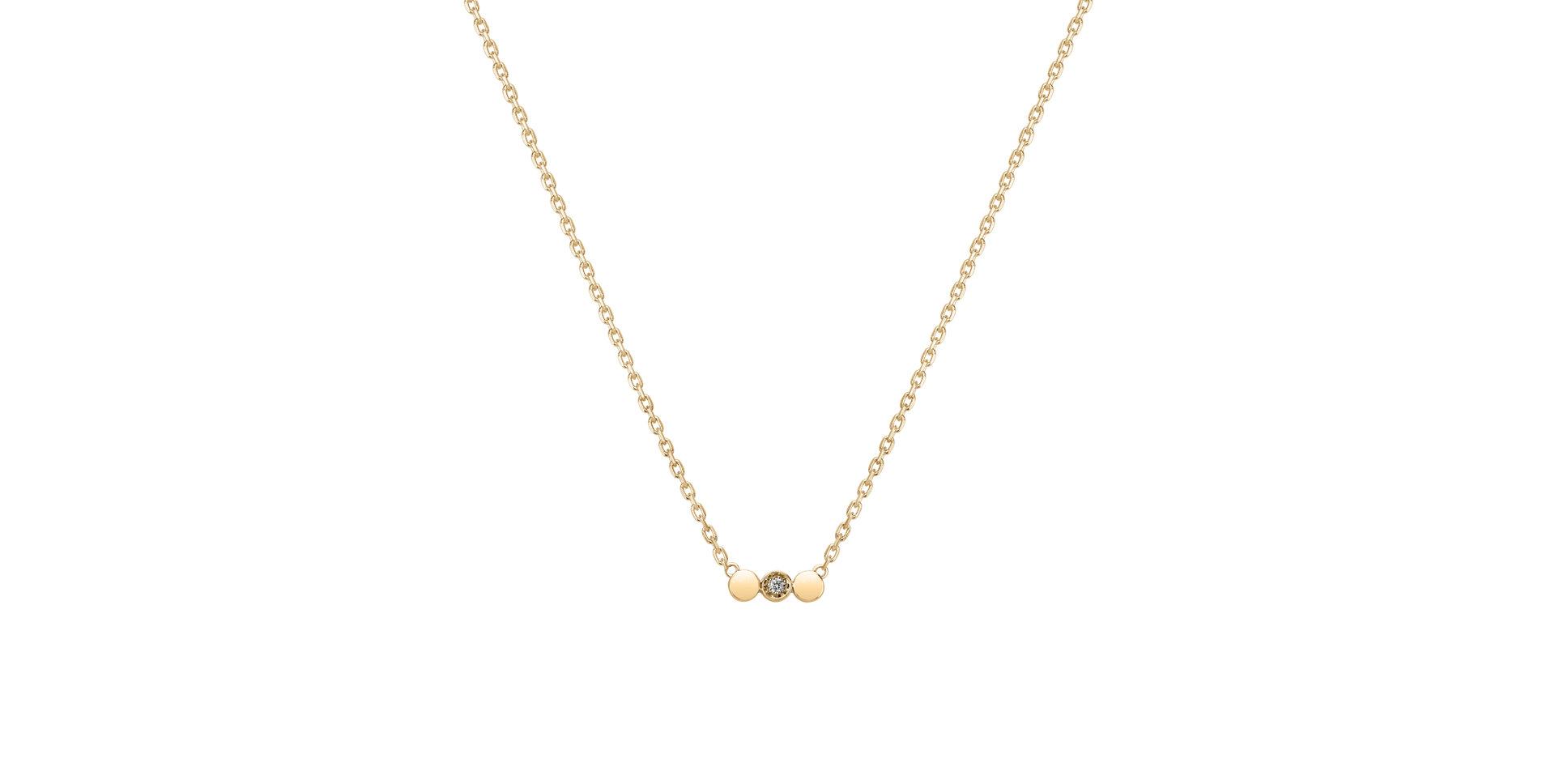 Náhrdelník s diamantom Glossy Dots