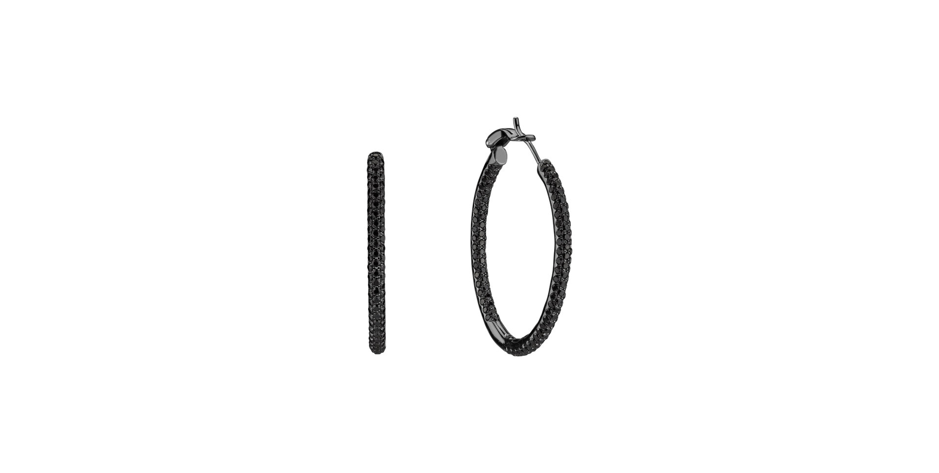 Náušnice s čiernymi diamantmi Moonlight Rain