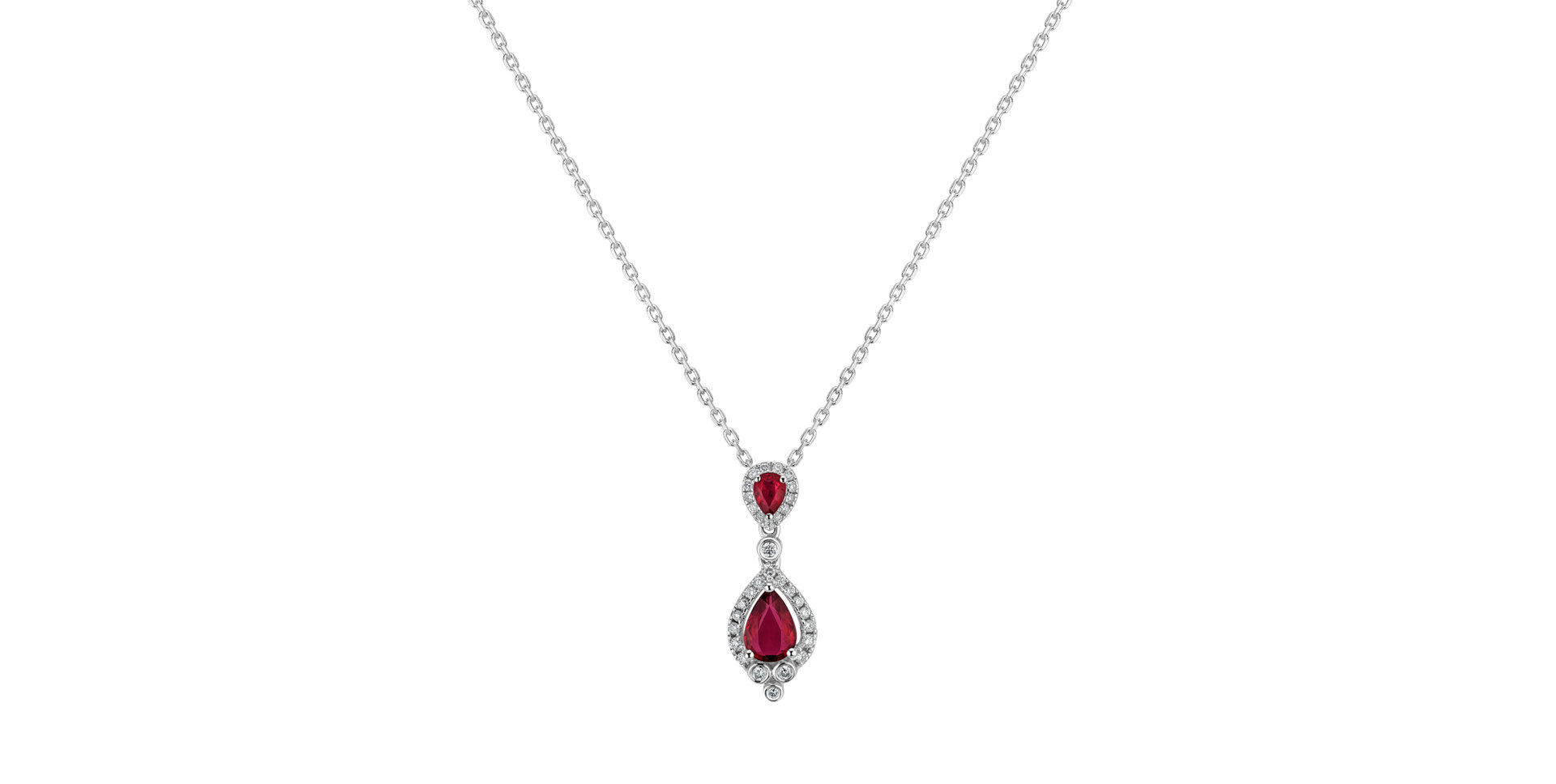 Přívěsok s diamantmi a rubínmi Ruby Expresion