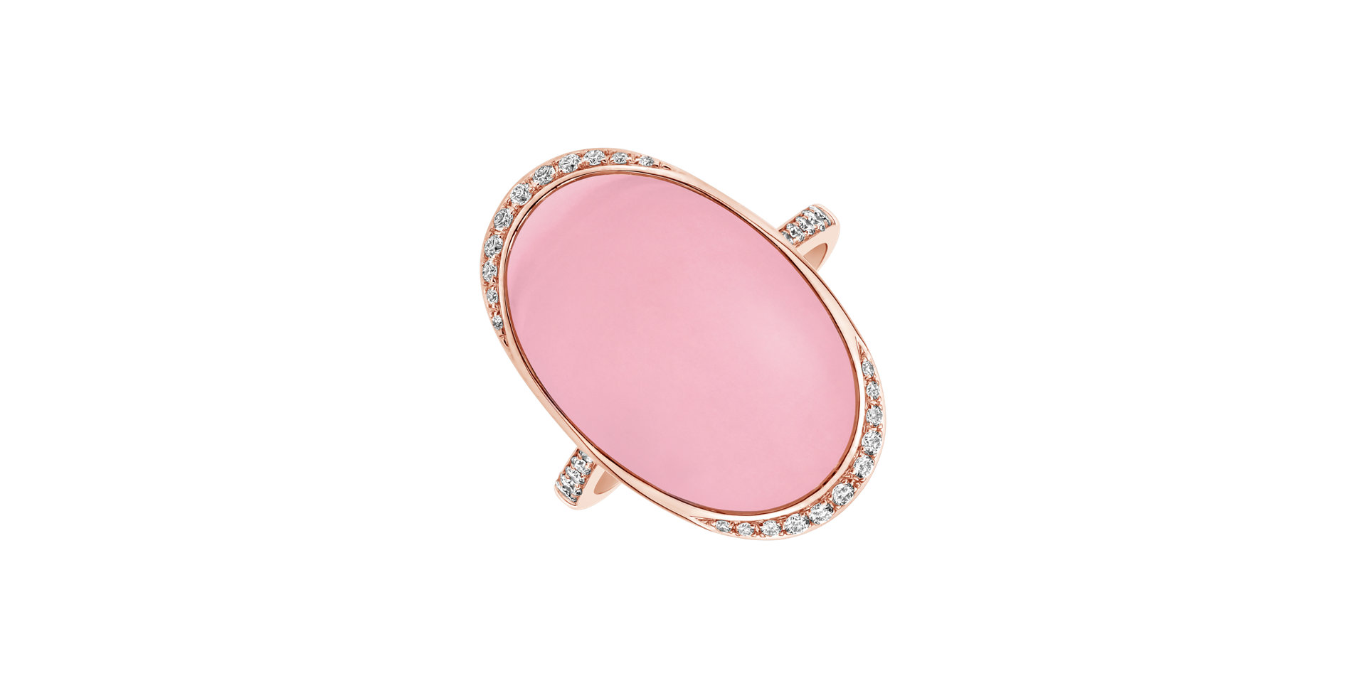 Prsteň s diamantmi a růženínom Mistress Magic