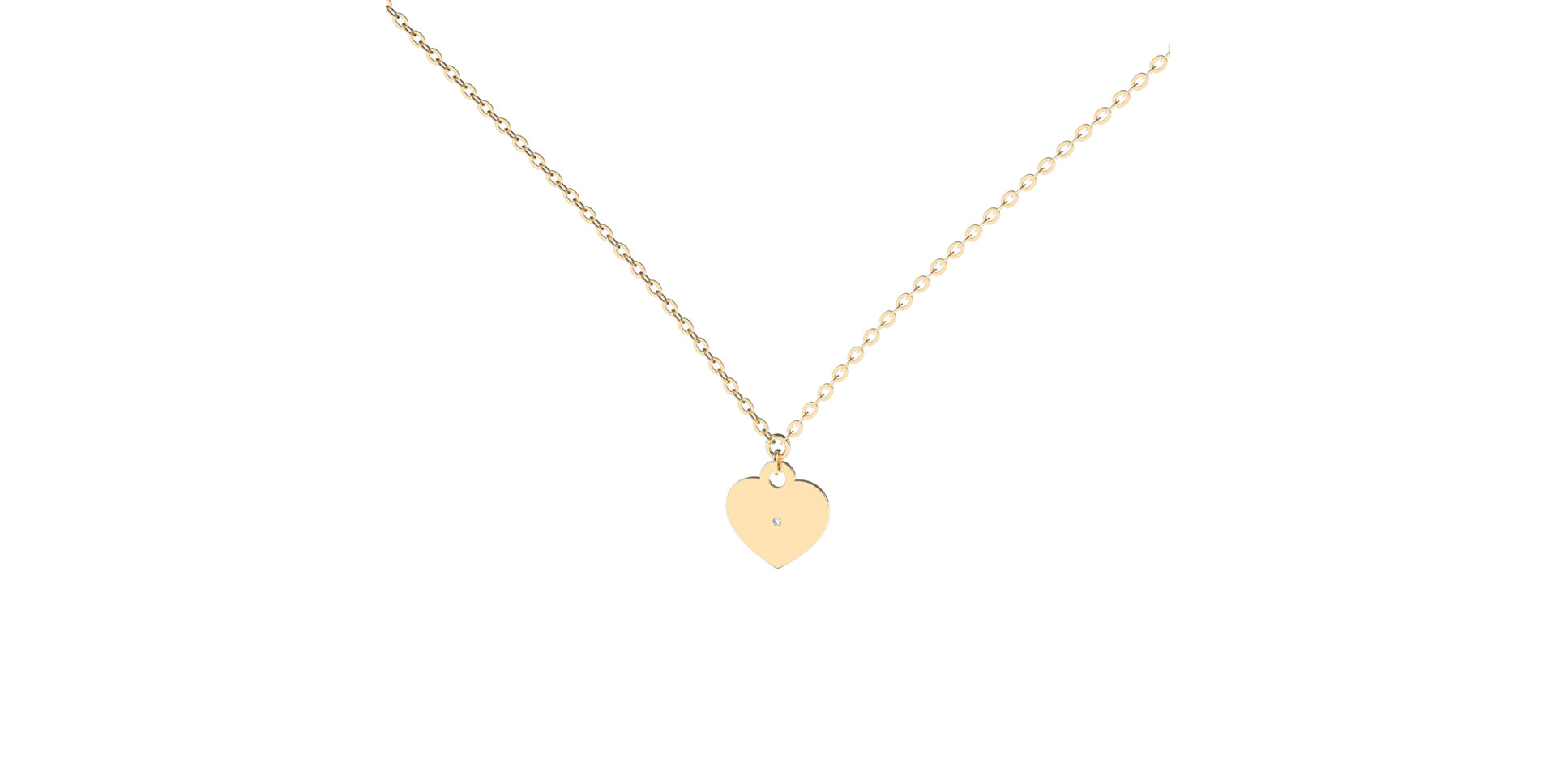 Náhrdelník s diamantom Dream Heart