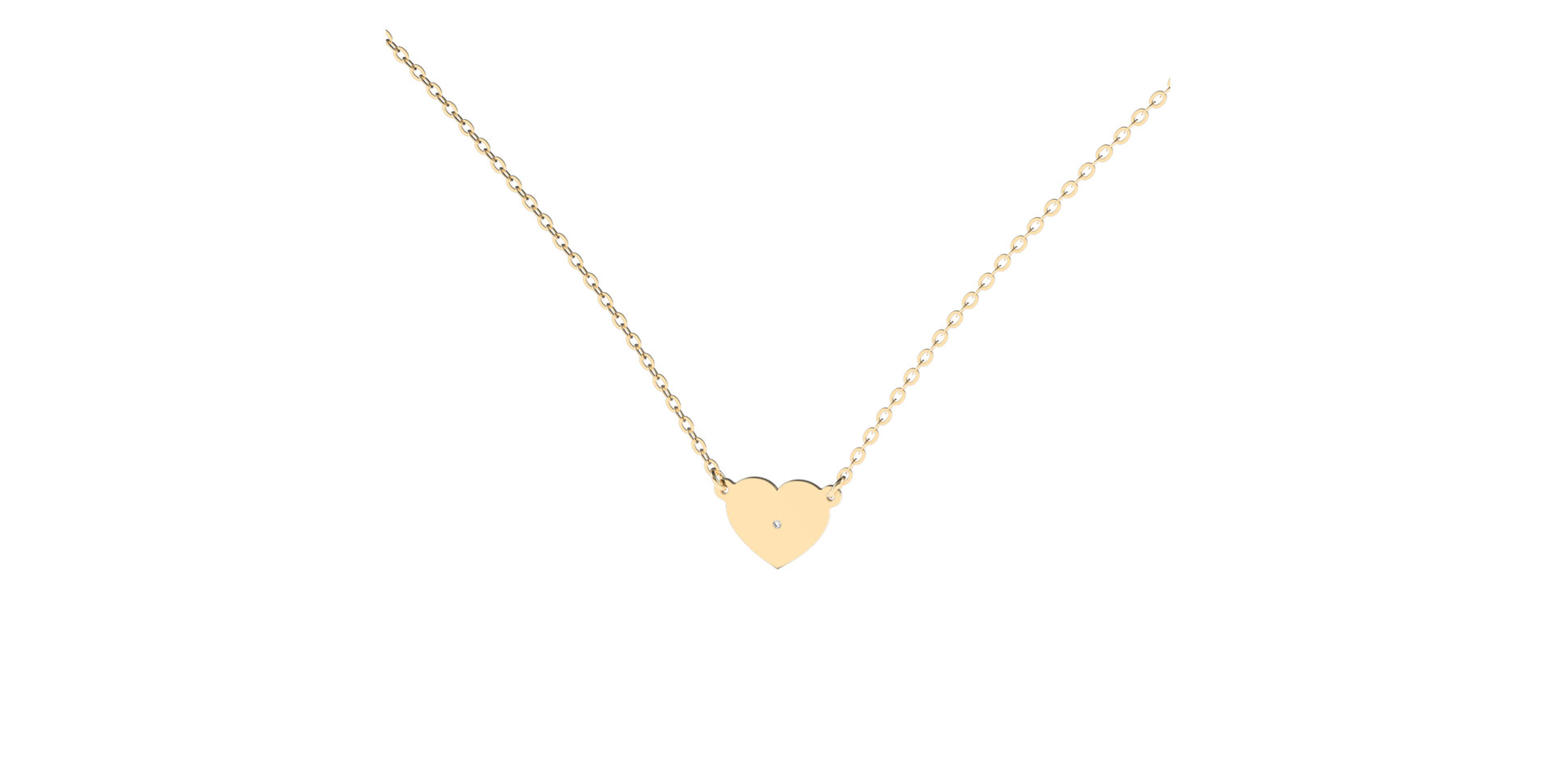 Náhrdelník s diamantom Lovely Heart