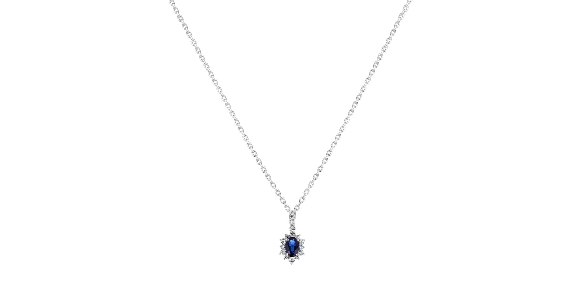 Přívěsok so zafírom a diamantmi Atmosphere