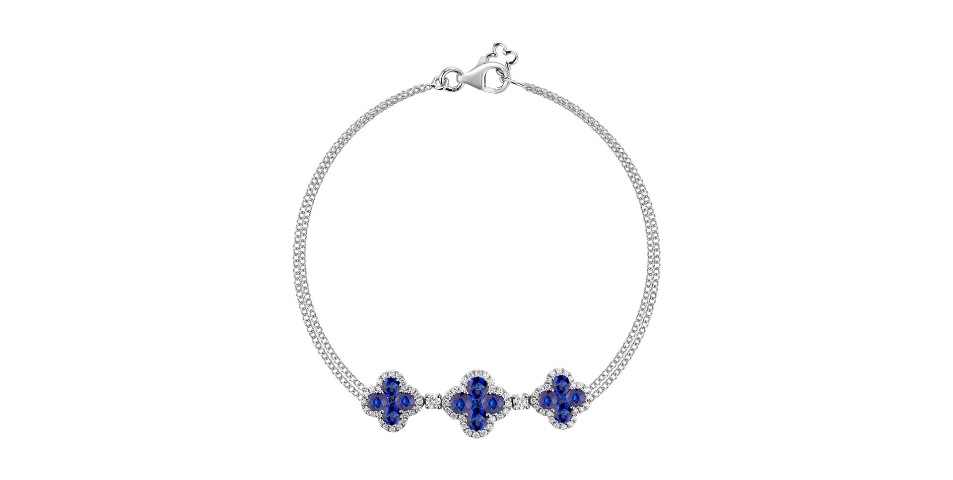Náramok s diamantmi a zafírmi Sapphire Secret