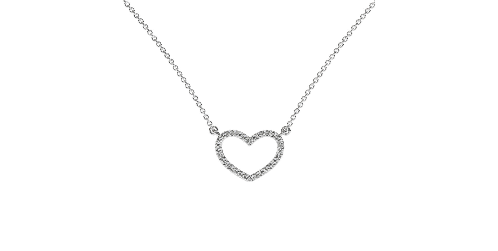 Náhrdelník s diamantmi Heart
