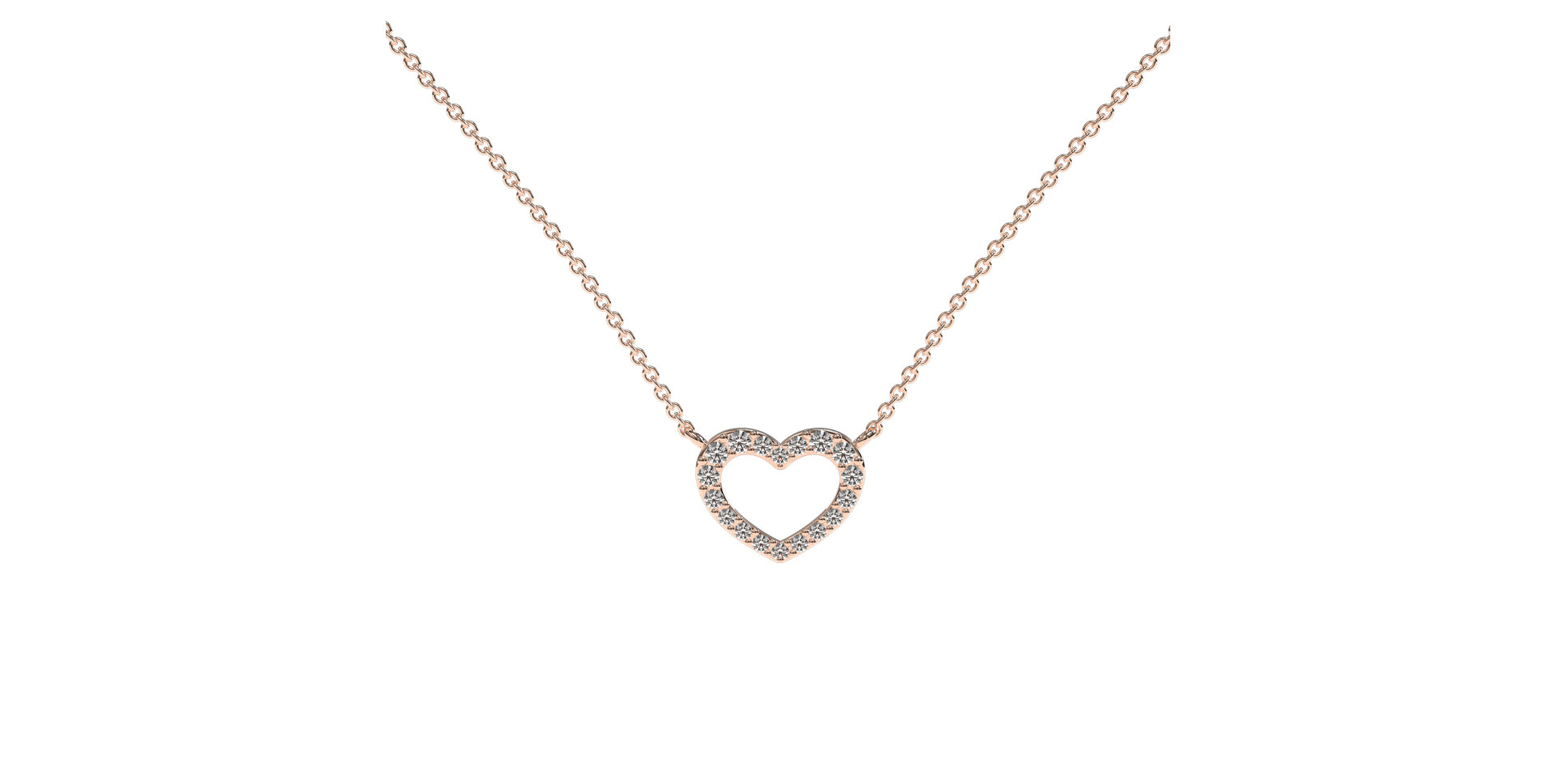 Náhrdelník s diamantmi Precious Heart