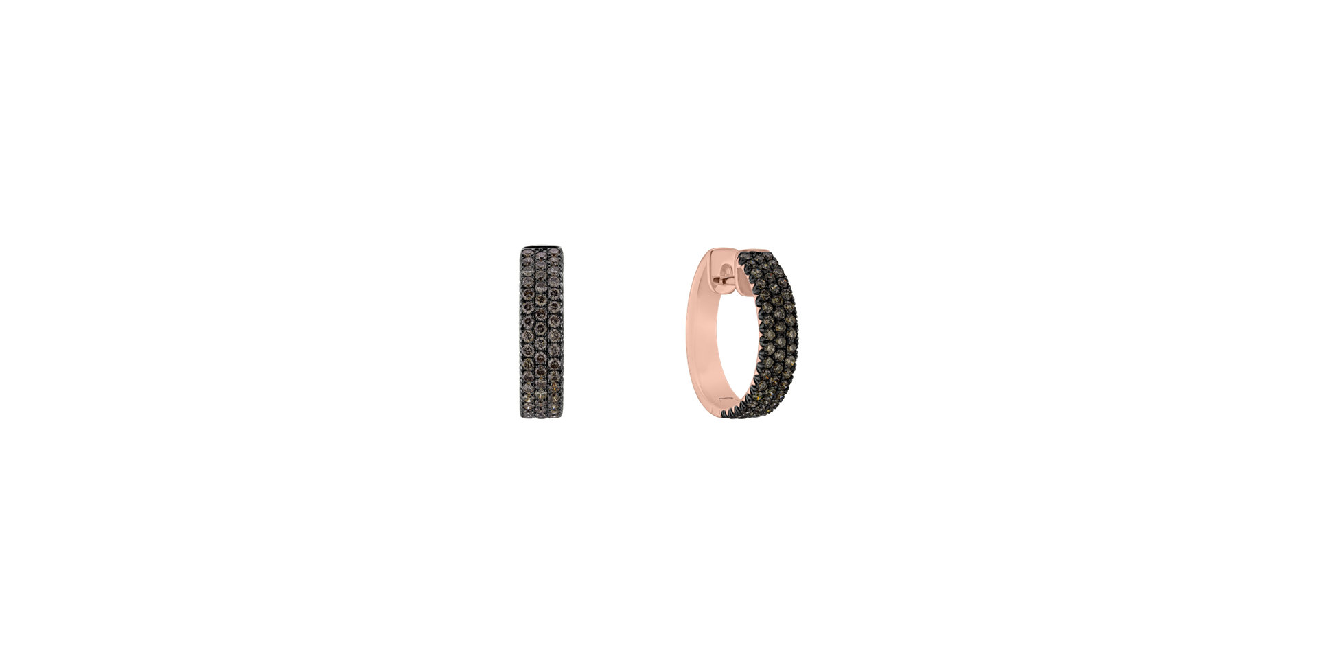 Náušnice s hnedými diamantmi Seraph Waterfall