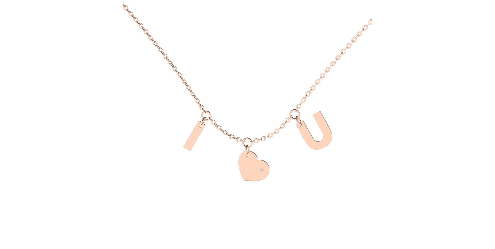 Náhrdelník s diamantom Amour