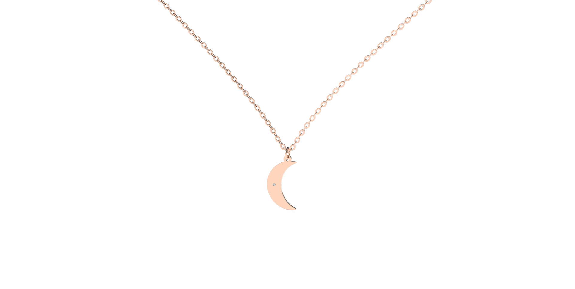 Náhrdelník s diamantom Miracle Moon