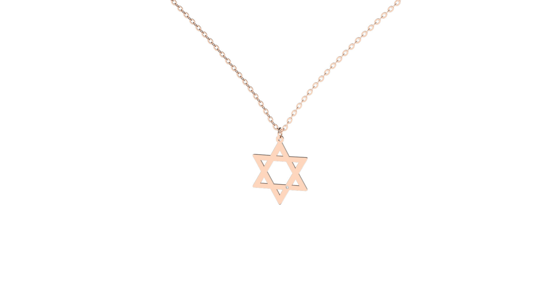 Náhrdelník s diamantom David Star