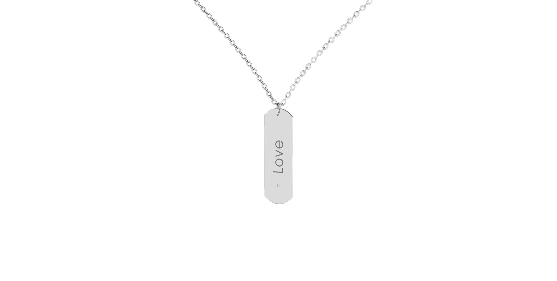 Náhrdelník s diamantom Love Stamp