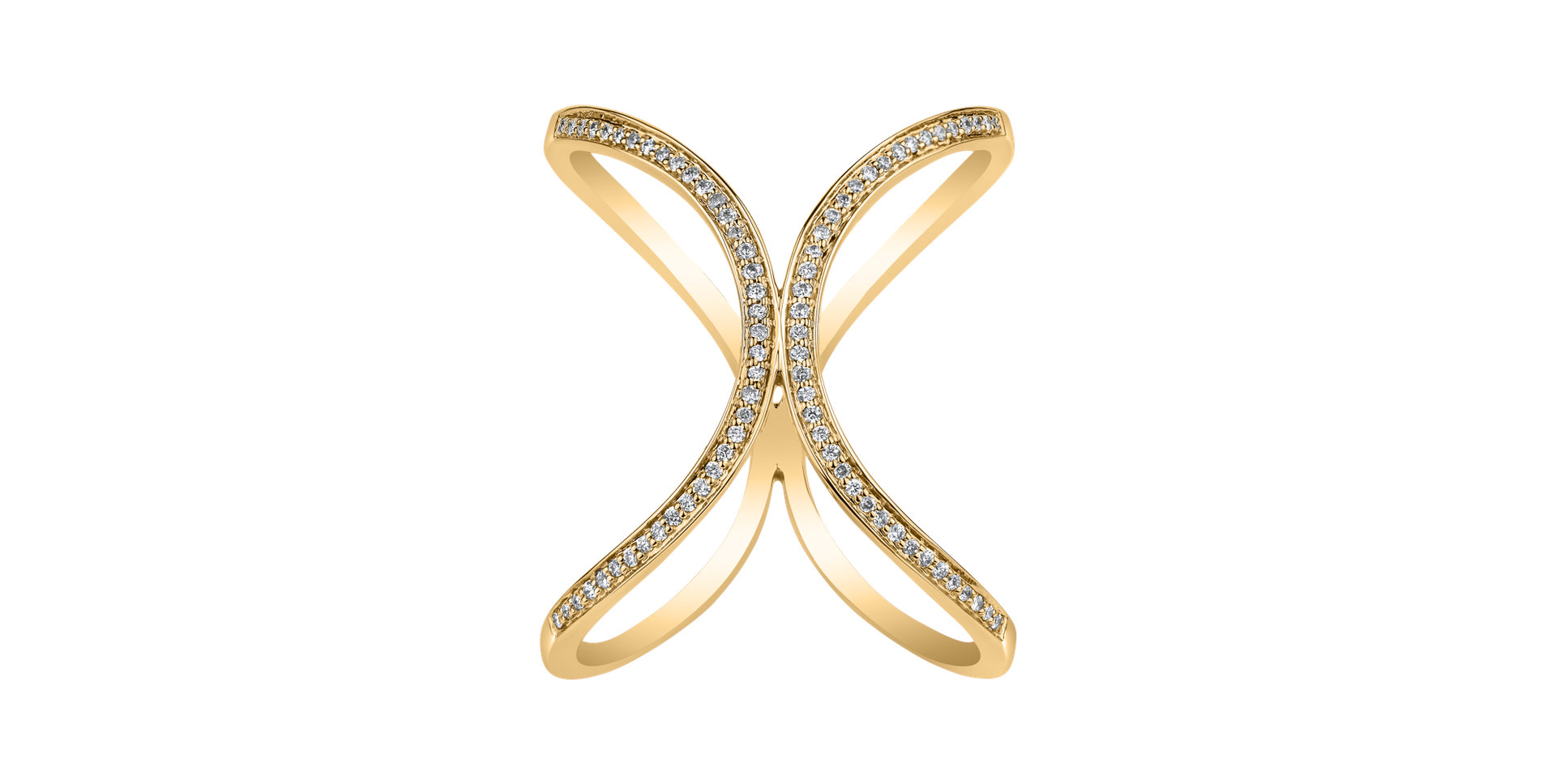 Prsteň s diamantmi Lyrix