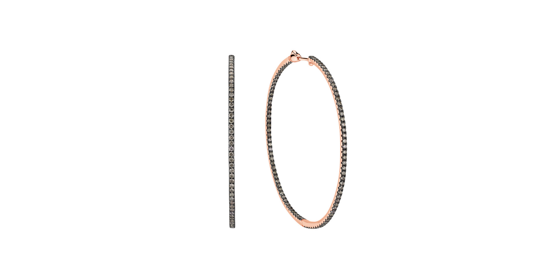 Náušnice s hnedými diamantmi Delightful Galaxy