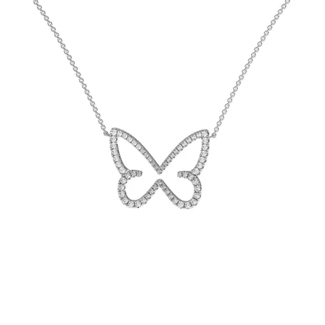 Náhrdelník s diamantmi Shiny Butterfly